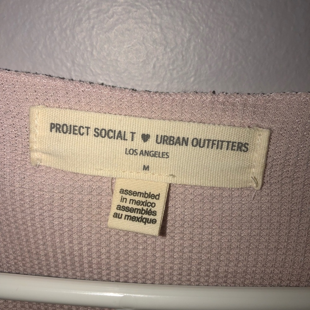 Long sleeve light pink urban outfitters top.